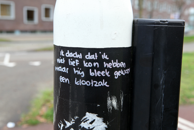916132 Afbeelding van de tekst 'ik dacht dat ik niet lief kon hebben maar hij bleek gewoon een klootzak' op een ...